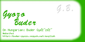 gyozo buder business card